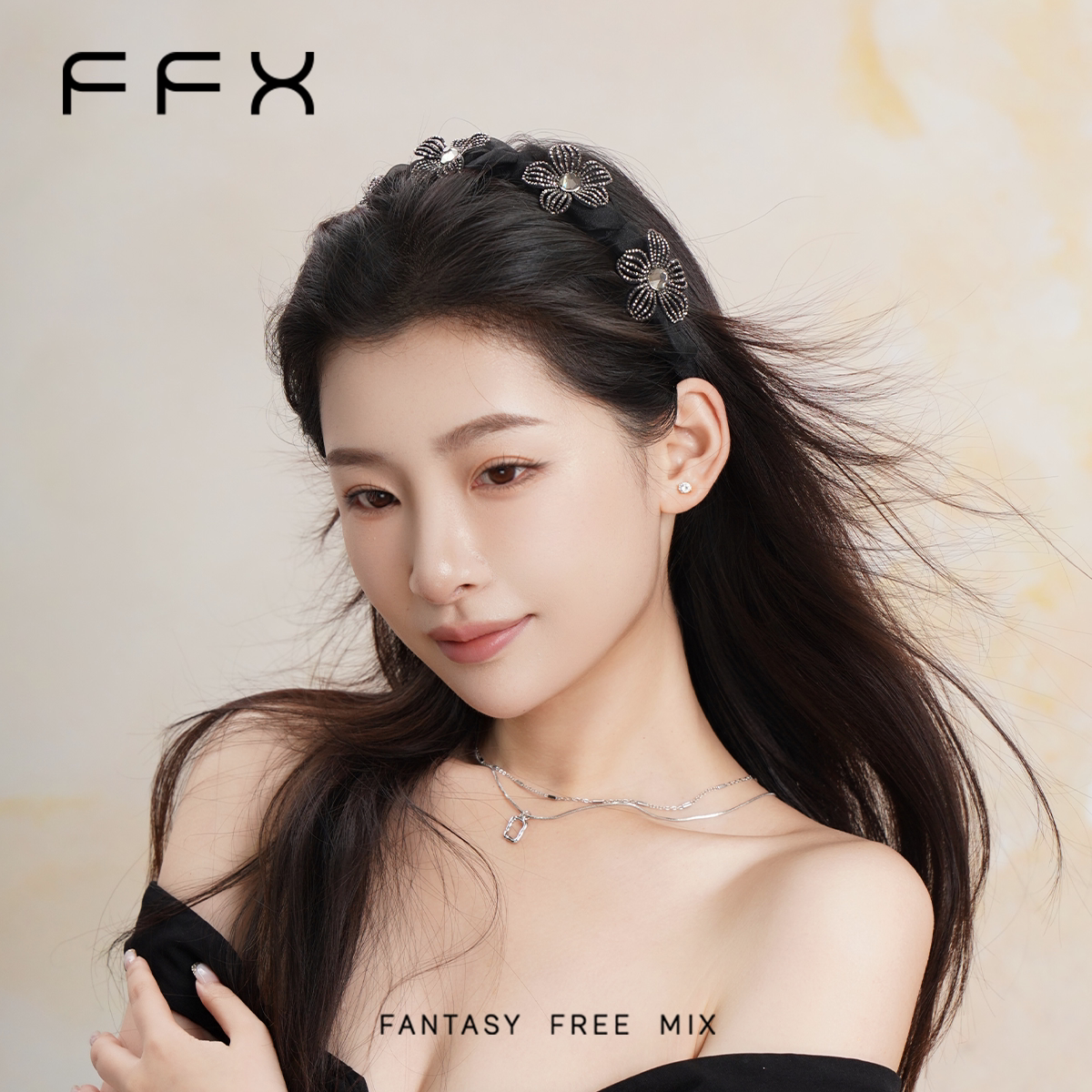 FFX カットアウトフラワーモチーフカチューシャ