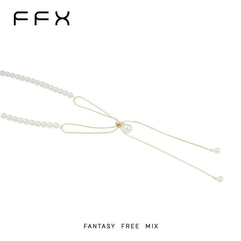 FFX リボンパールモチーフネックレス
