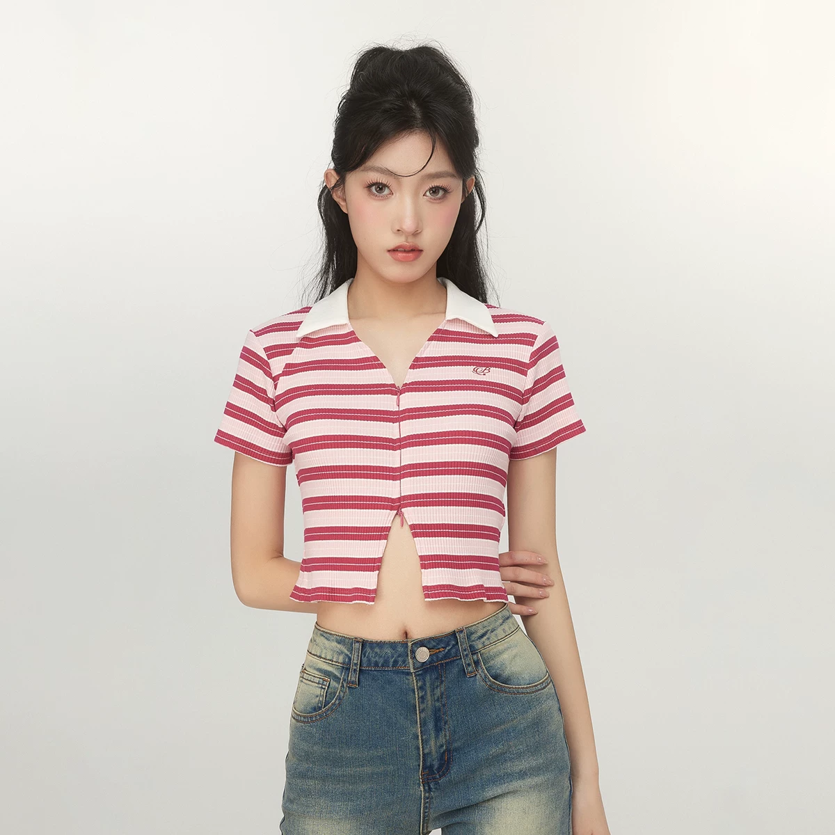 BETTERSAY ストライプ柄Tシャツ