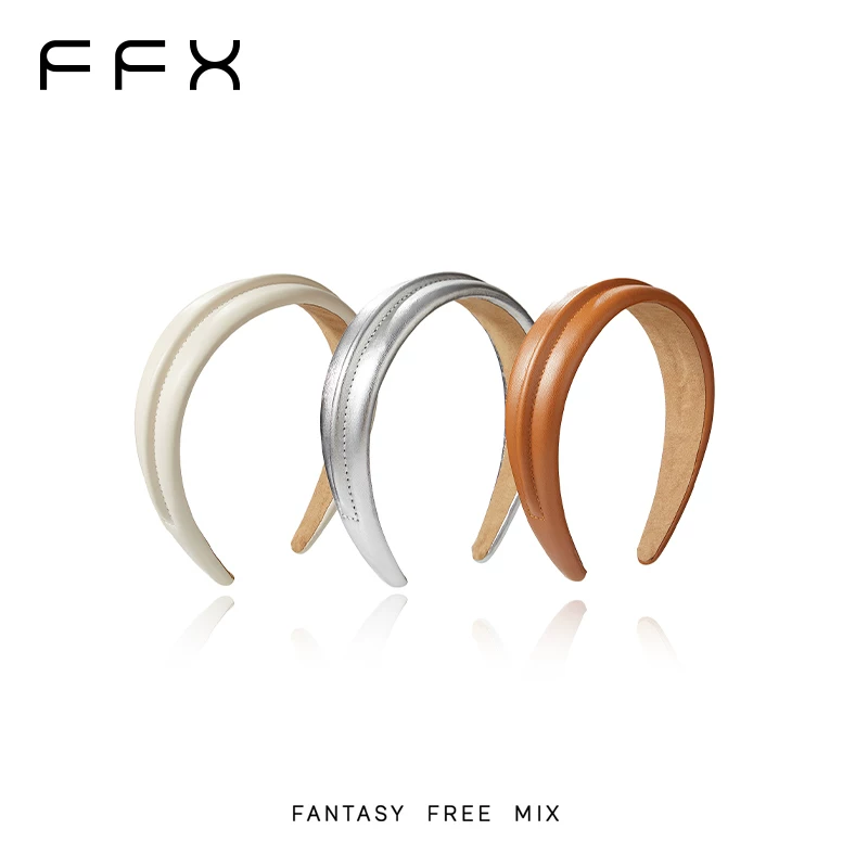 FFX レザー調ワイドカチューシャ