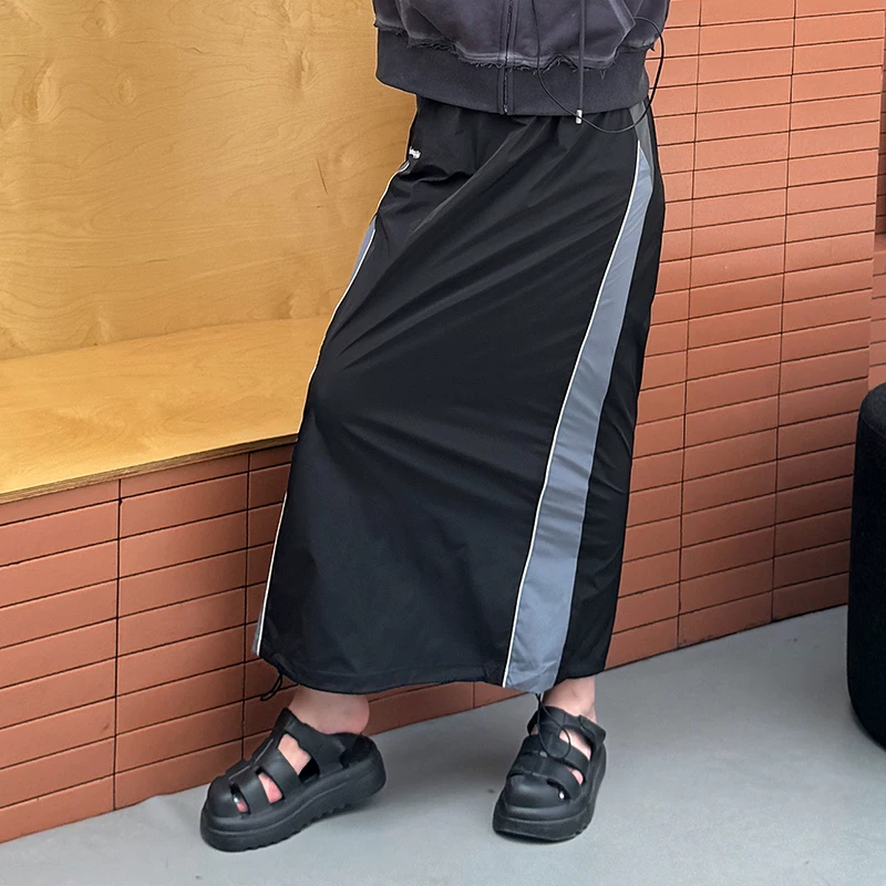 BETTERSAY ドローストリングフレアミディスカート