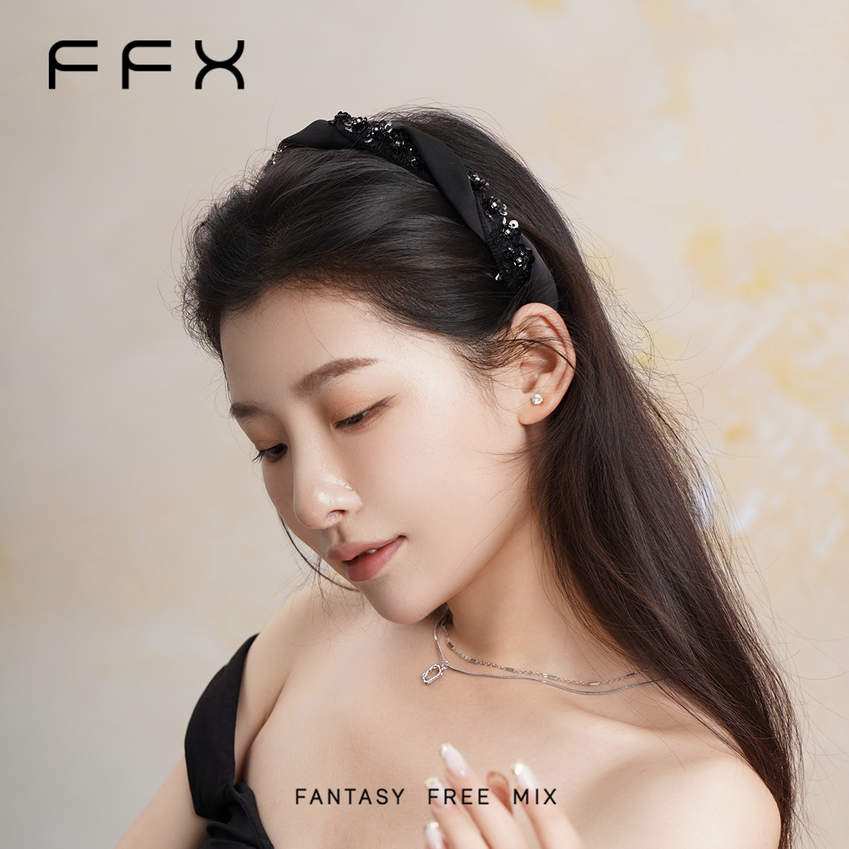FFX フラワーモチーフボリュームカチューシャ