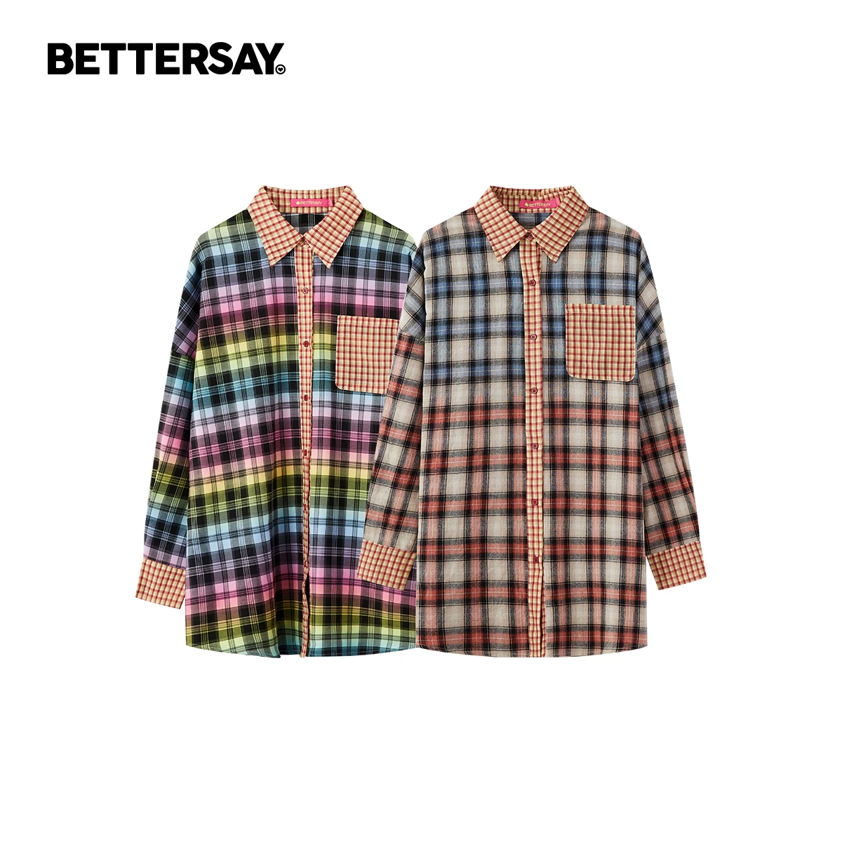 BETTERSAY チェック柄ブラウス