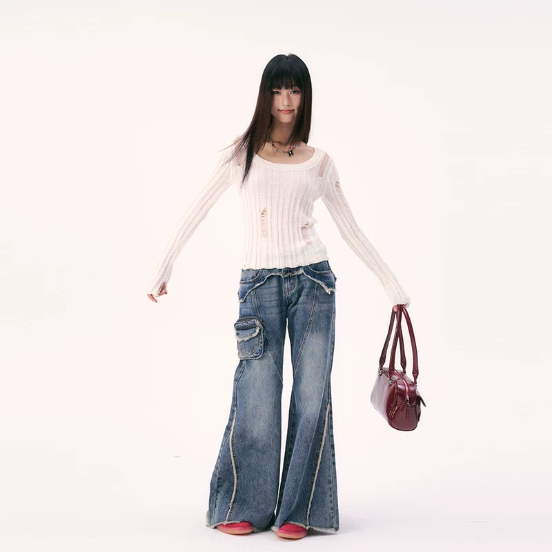 BETTERSAY デニムハイウエストフレアパンツ