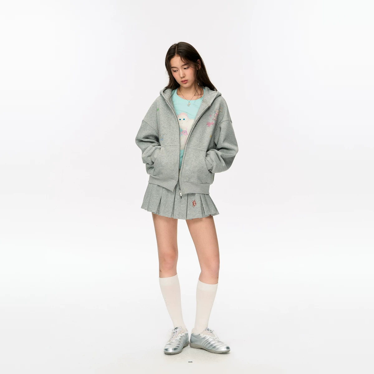 ablueberry ジップアップパーカー