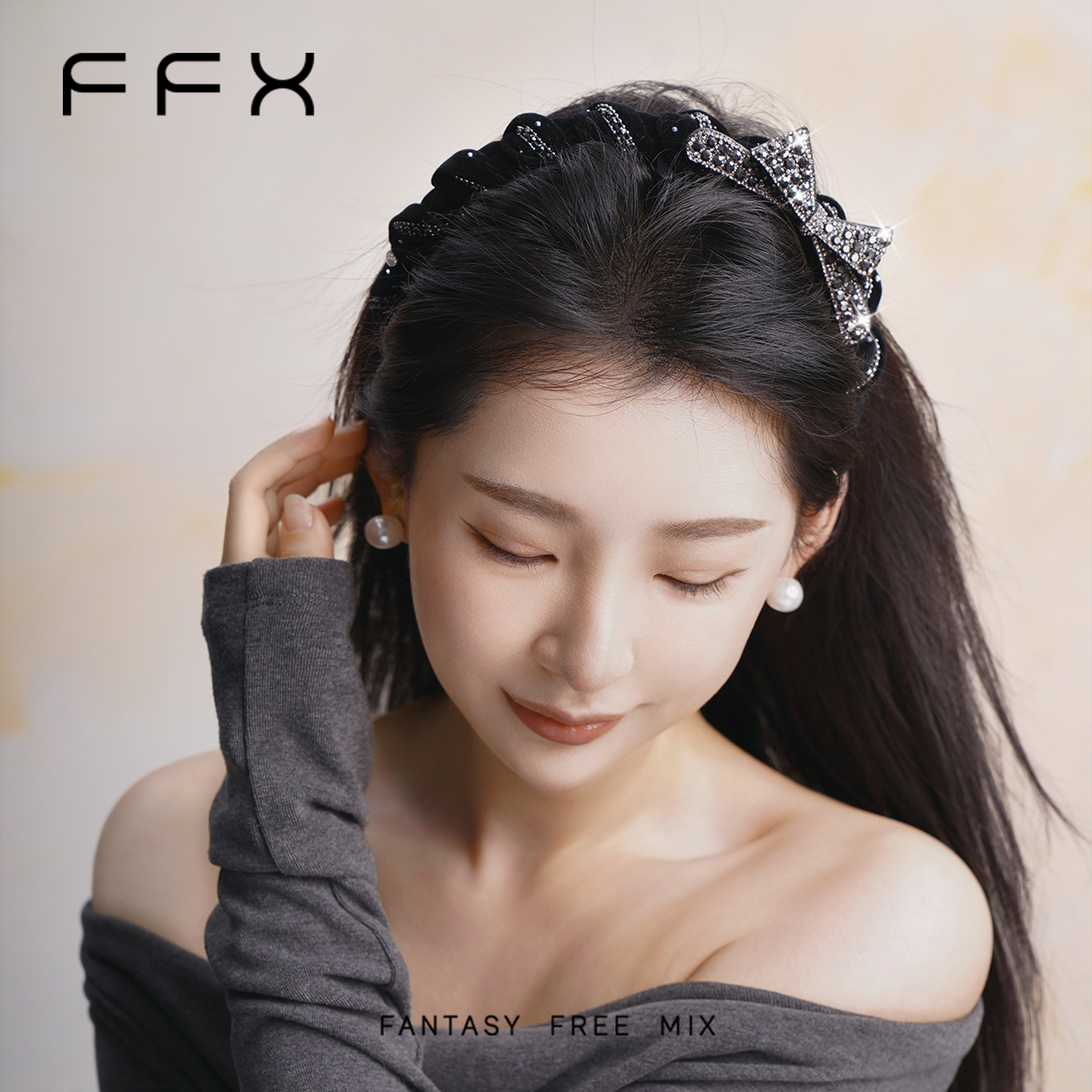 FFX リボンビジューカチューシャ