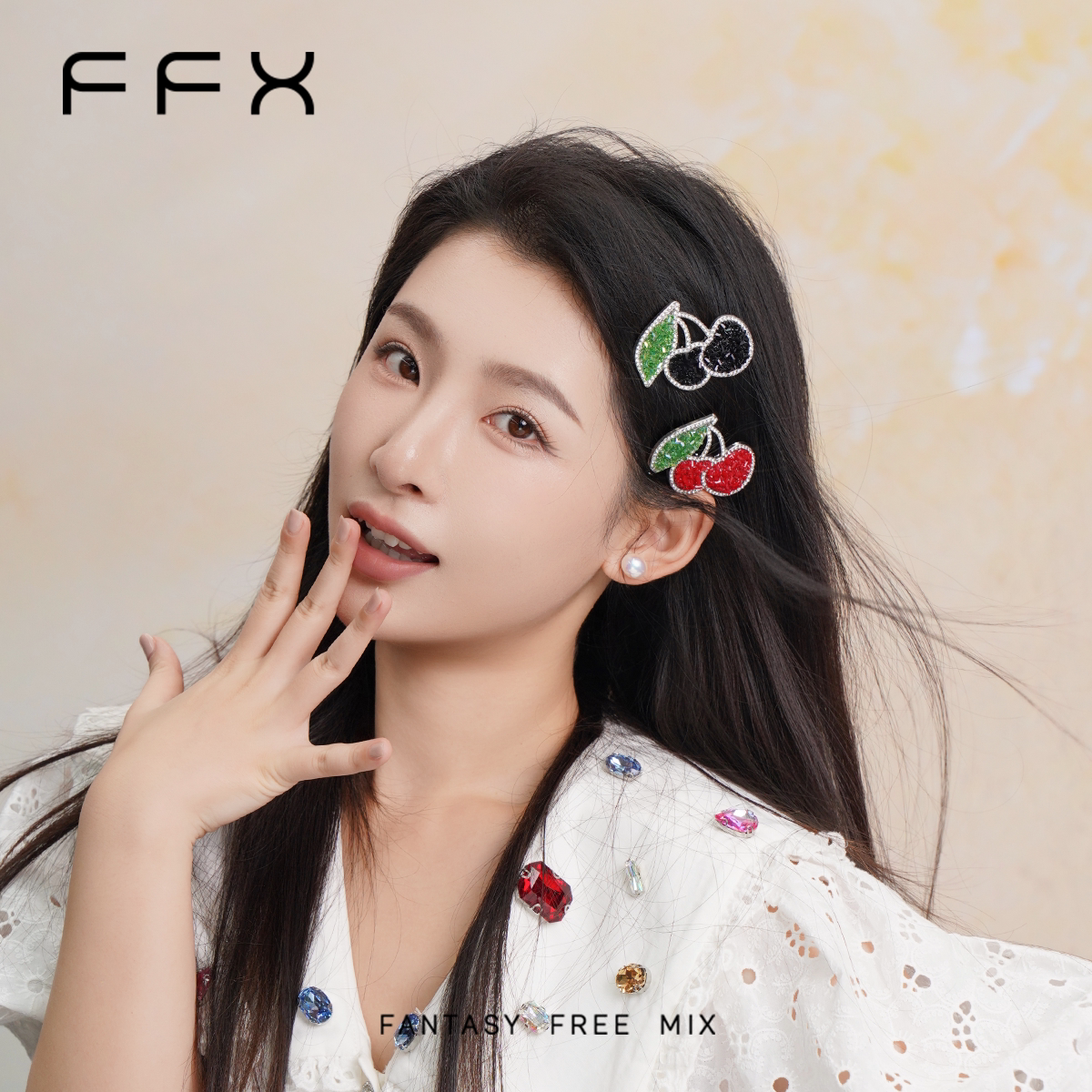 FFX チェリーモチーフヘアクリップ