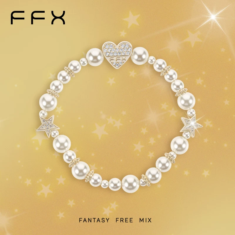 FFX ハートモチーフパールモチーフブレスレット