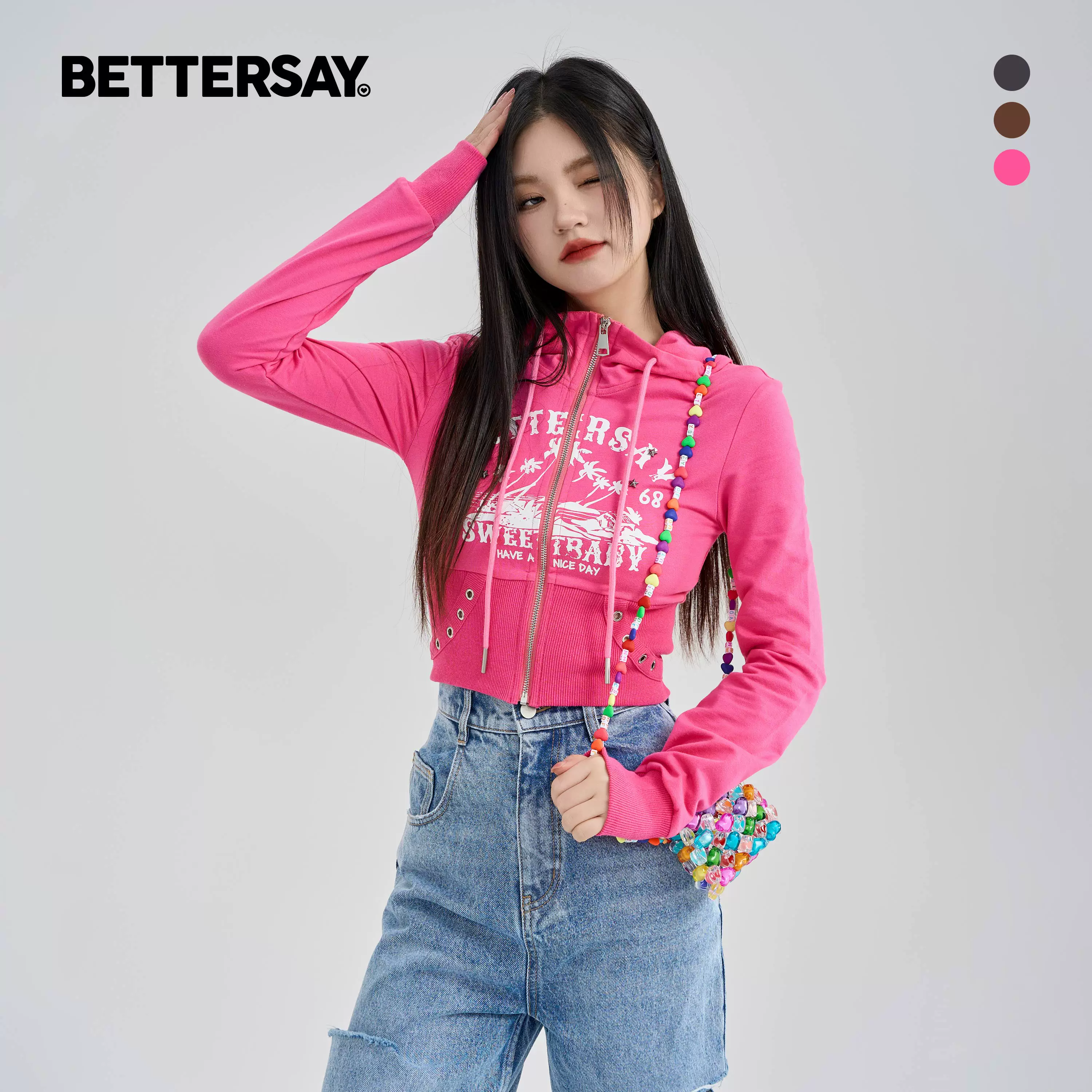 BETTERSAY フード付きTシャツ