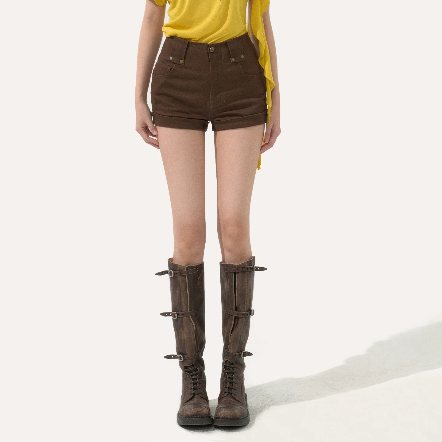 wooha ハイウエストショートパンツ