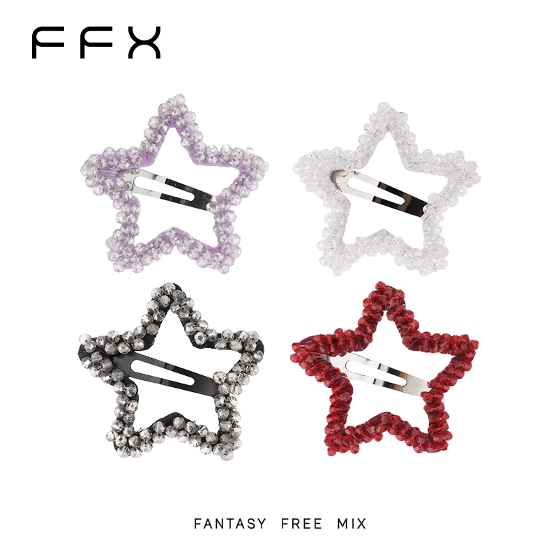 FFX ラメ星モチーフヘアクリップ