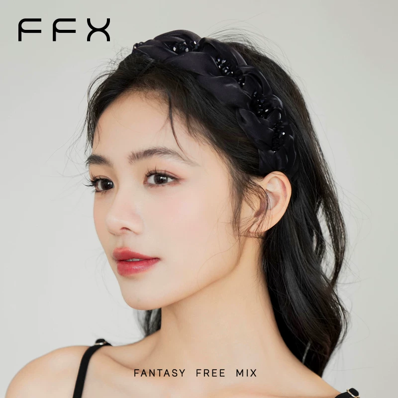 FFX ケーブル編みワイドカチューシャ