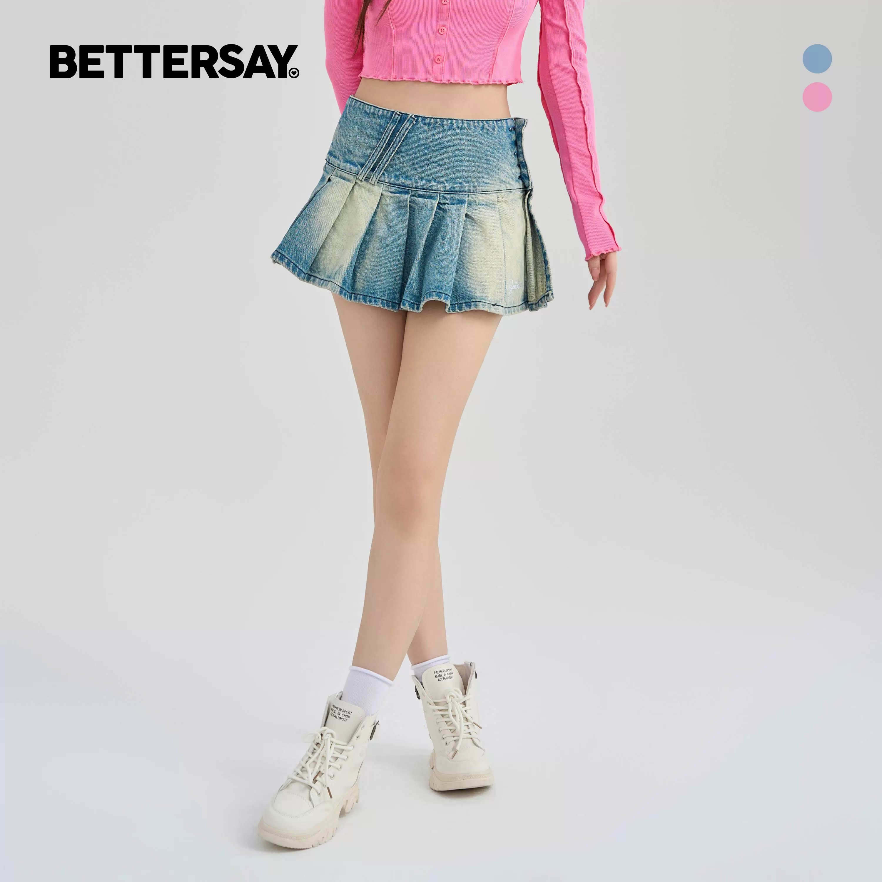 BETTERSAY ショート丈デニムミニスカート