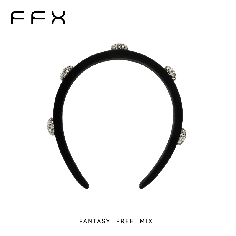 FFX ベルベット調ハートモチーフカチューシャ