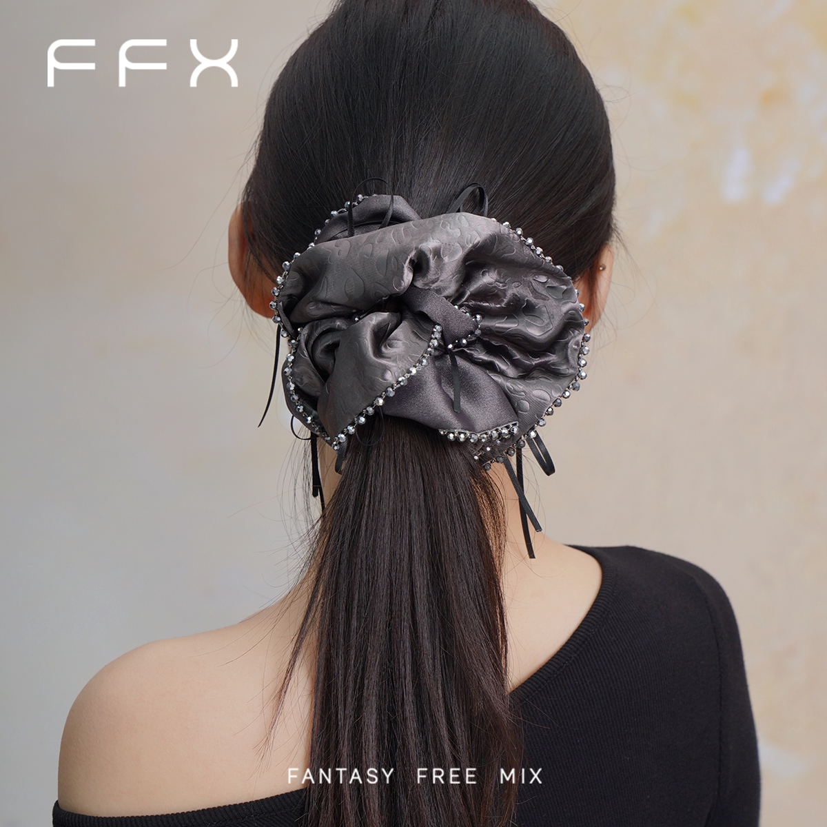 FFX サテンヘアゴム