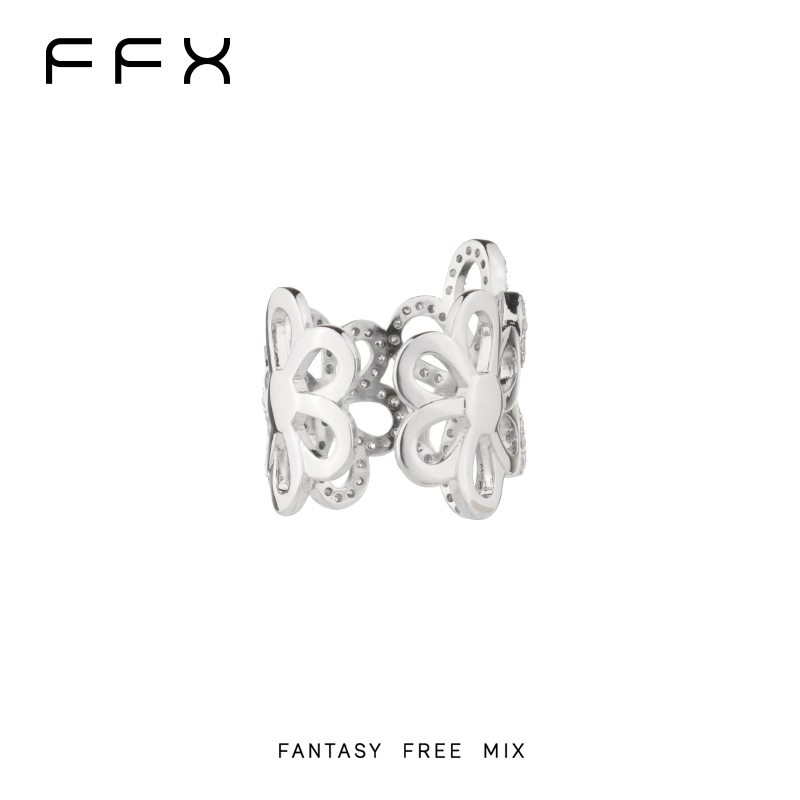 FFX フラワーモチーフワイドリング