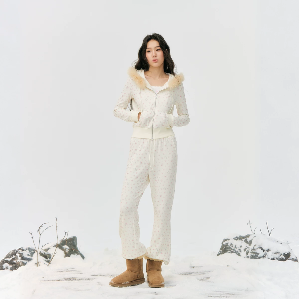 ablueberry 小花柄スウェット・パンツ（単品）