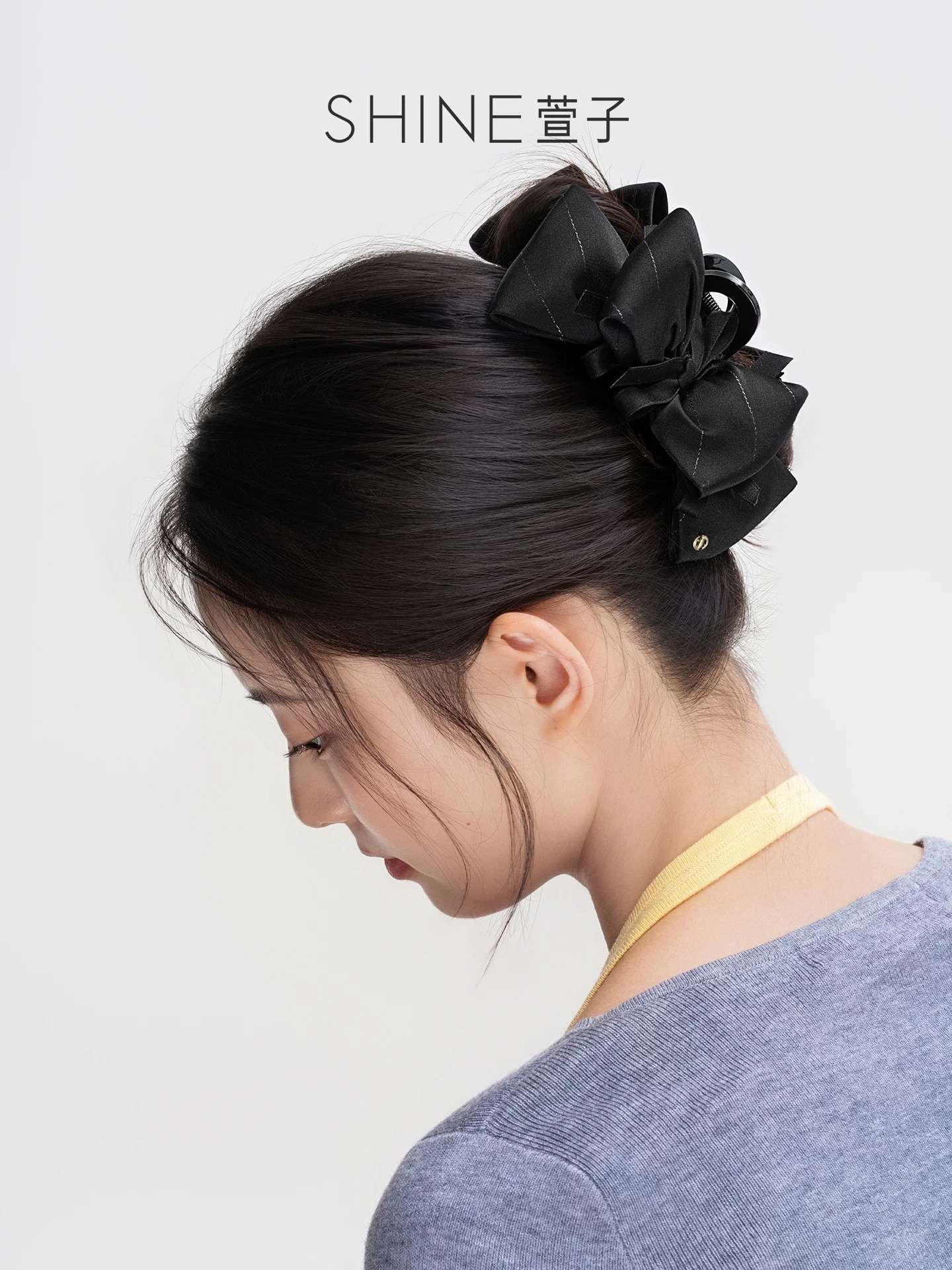 SHINE オータムティー リボンヘアクリップ