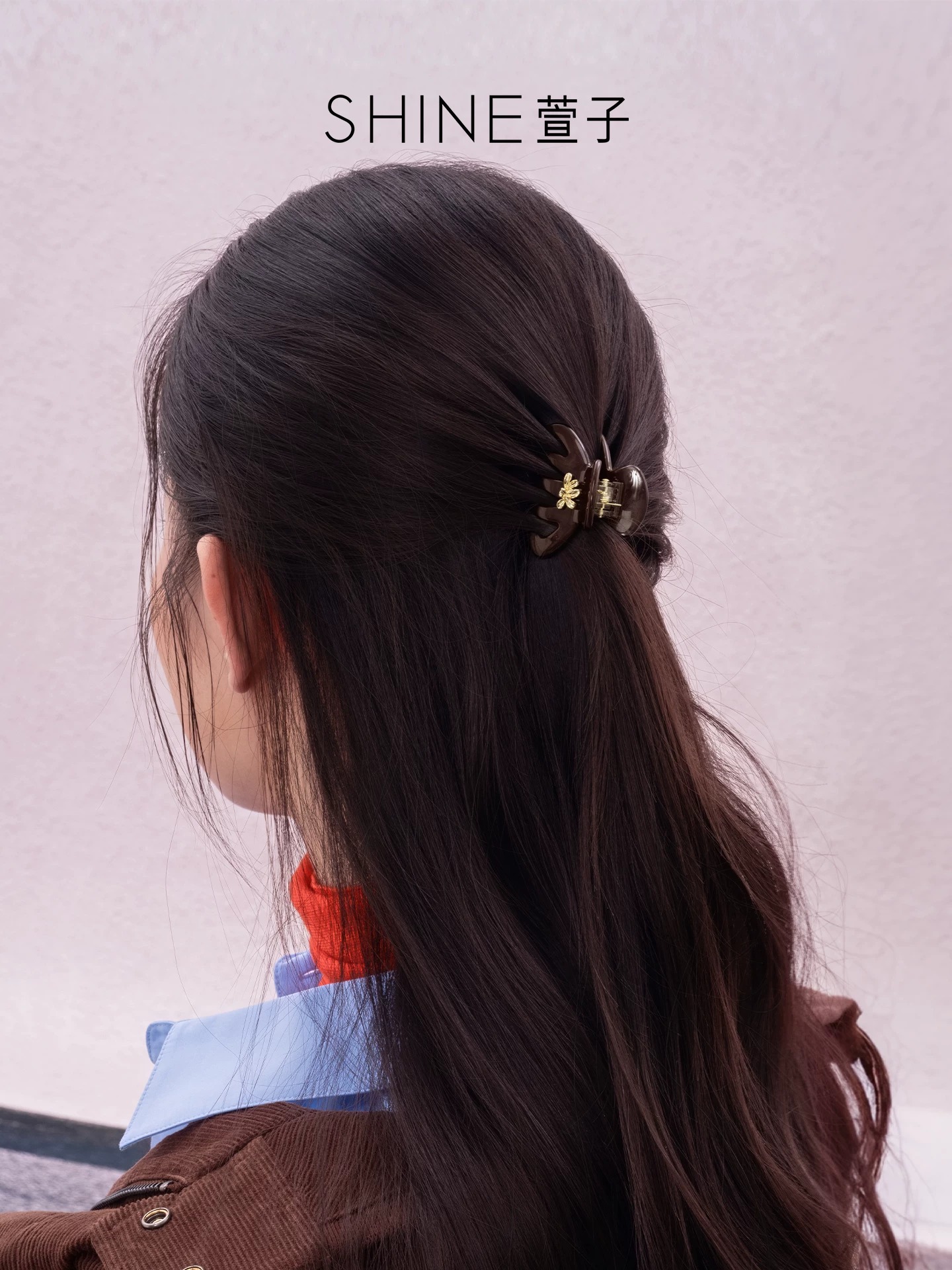 SHINE キャラメルオスマン フラワーヘアクリップ