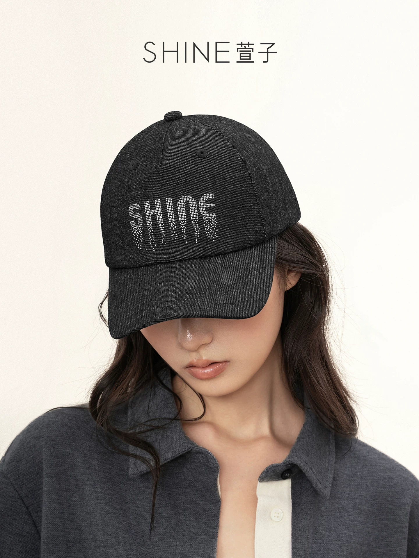 SHINE デニム ロゴキャップ