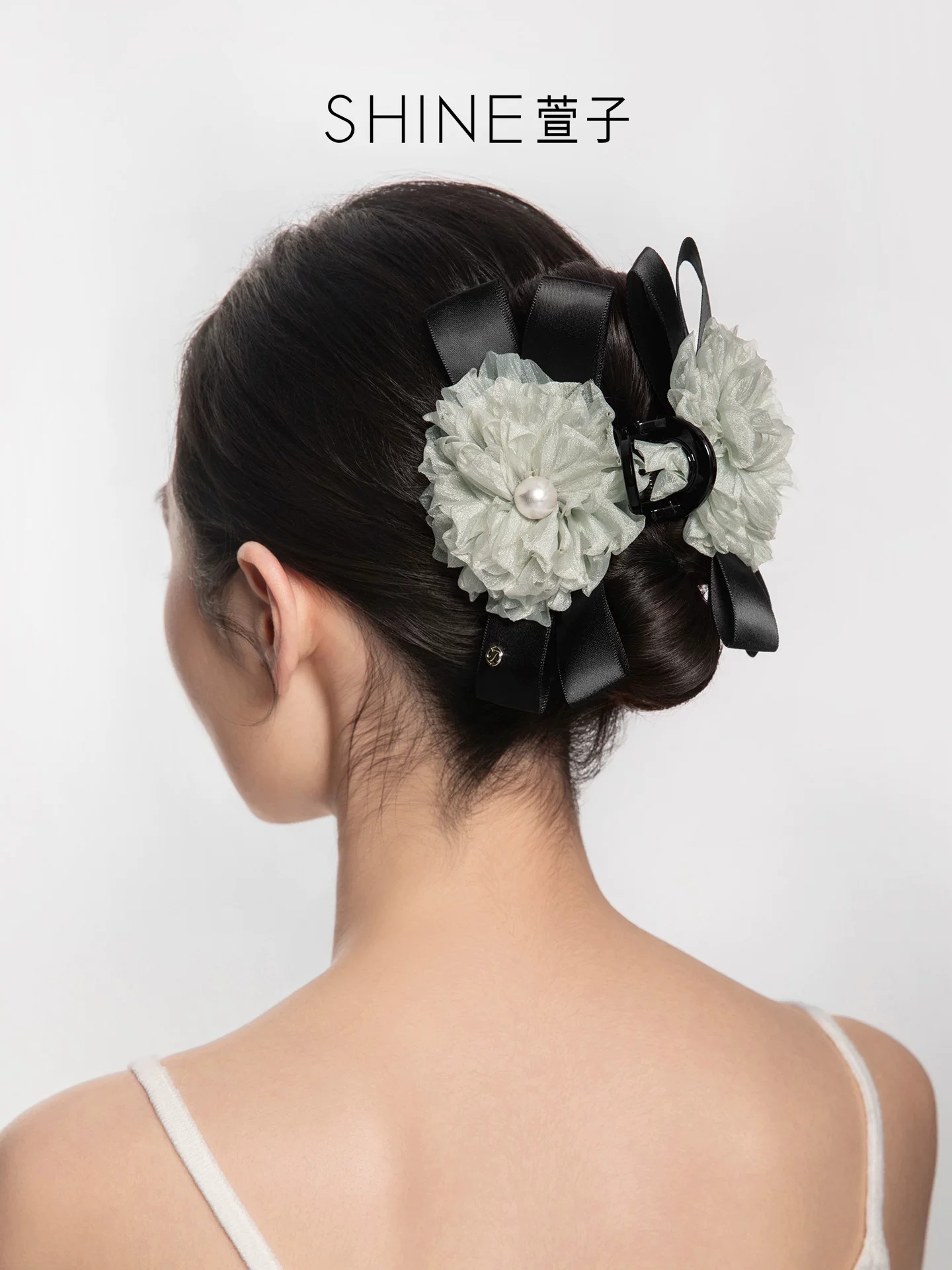 SHINE ノワールフラワー ヘアクリップ