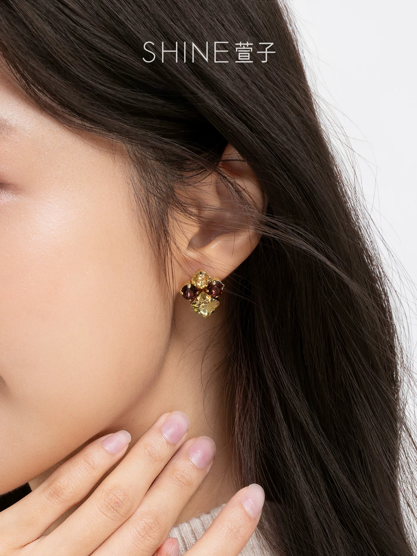 SHINE プリズムフルール ピアス