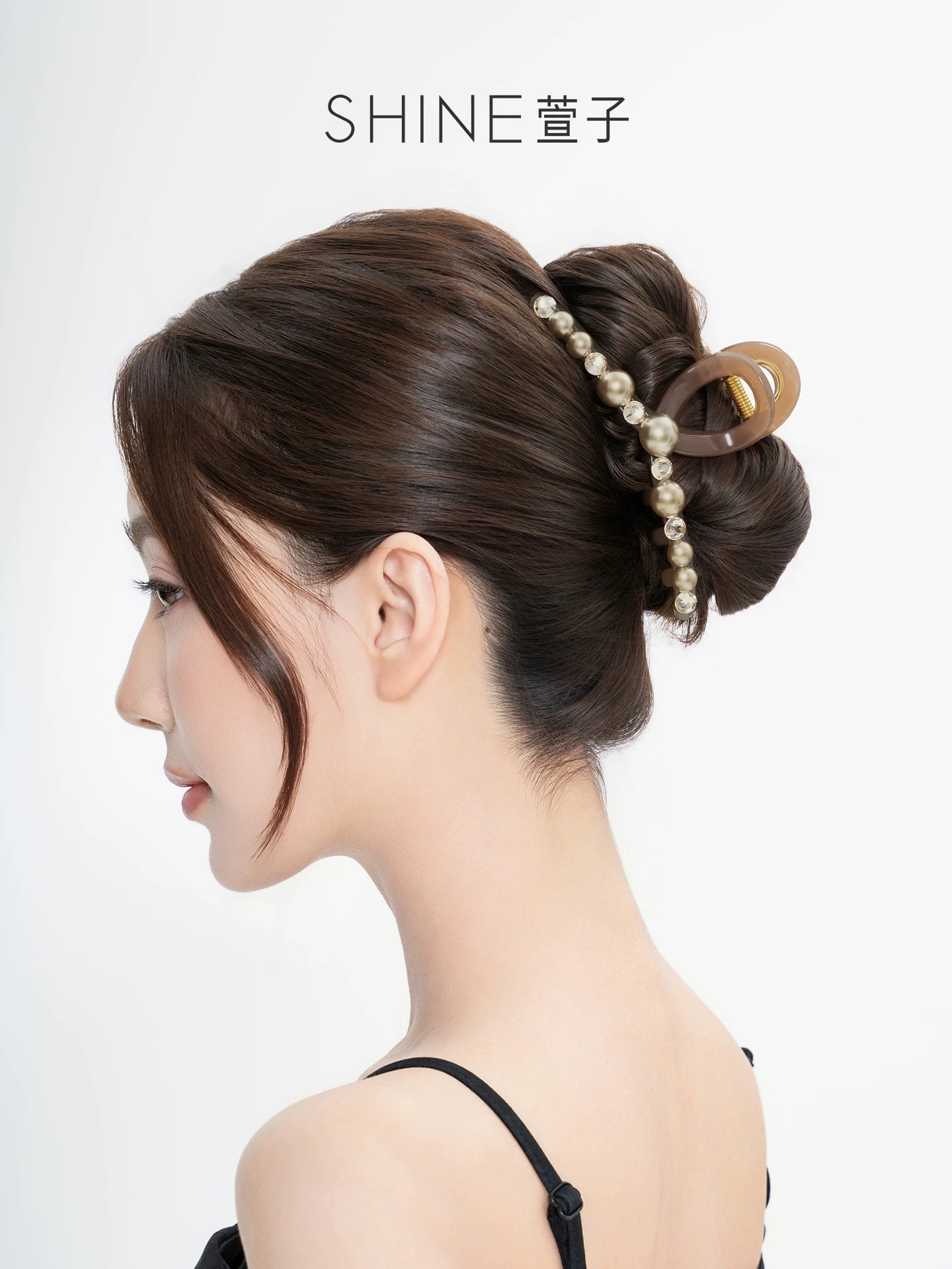 SHINE モカパール マットヘアクリップ