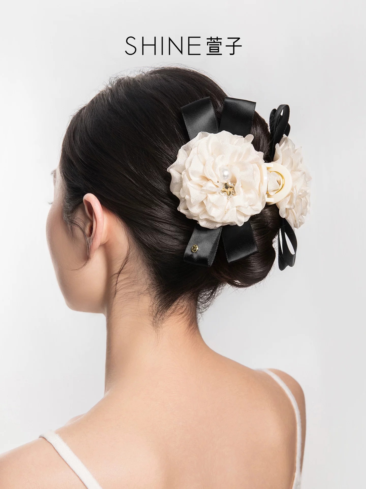 SHINE ノワールフラワー ヘアクリップ