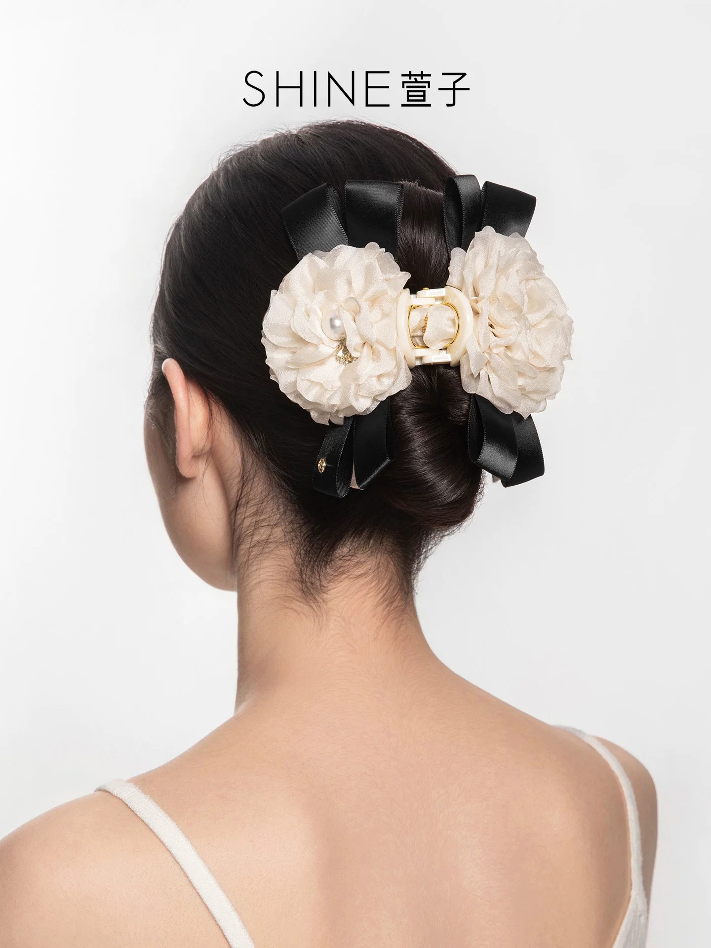 SHINE ノワールフラワー ヘアクリップ