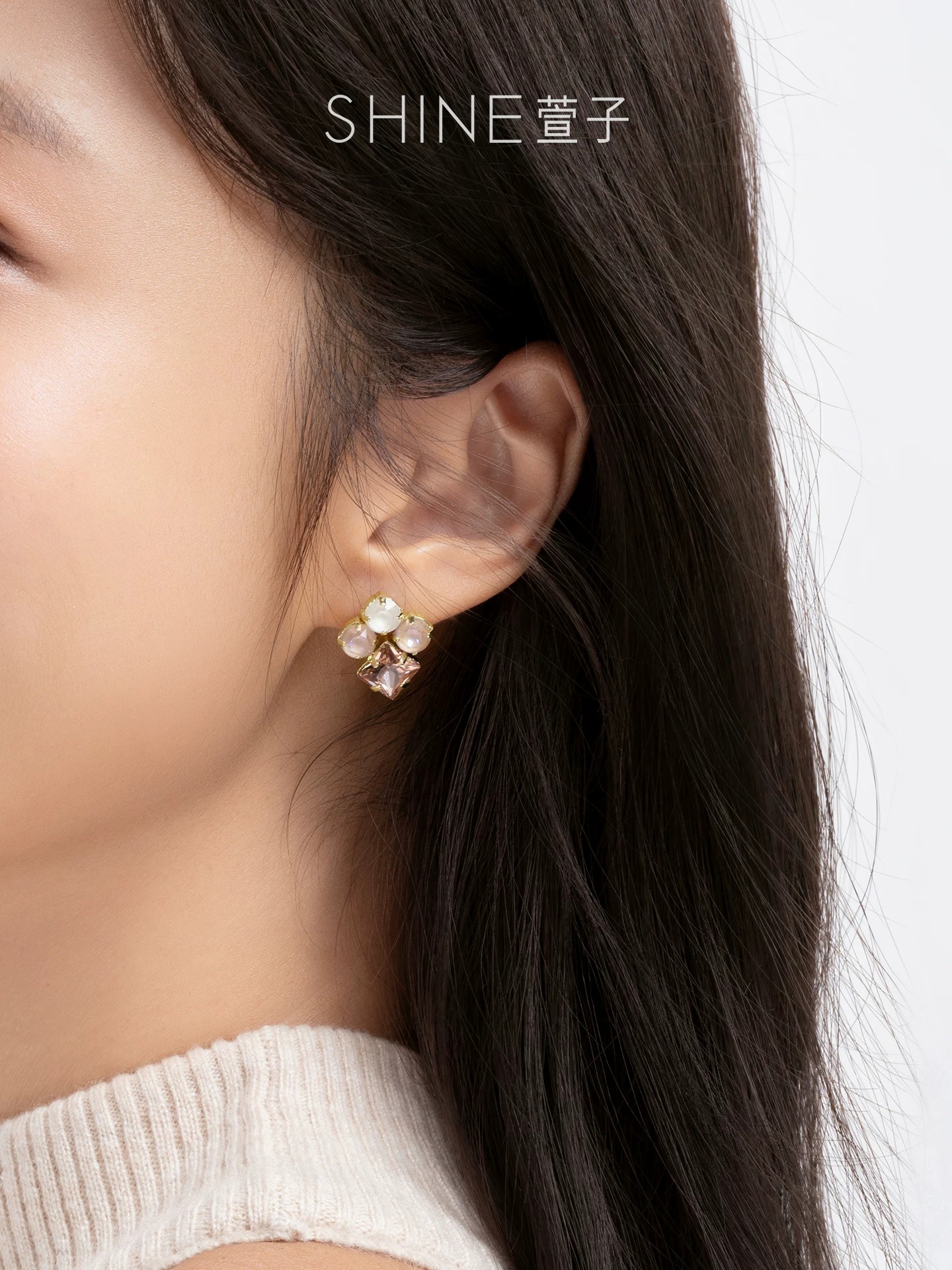 SHINE プリズムフルール ピアス