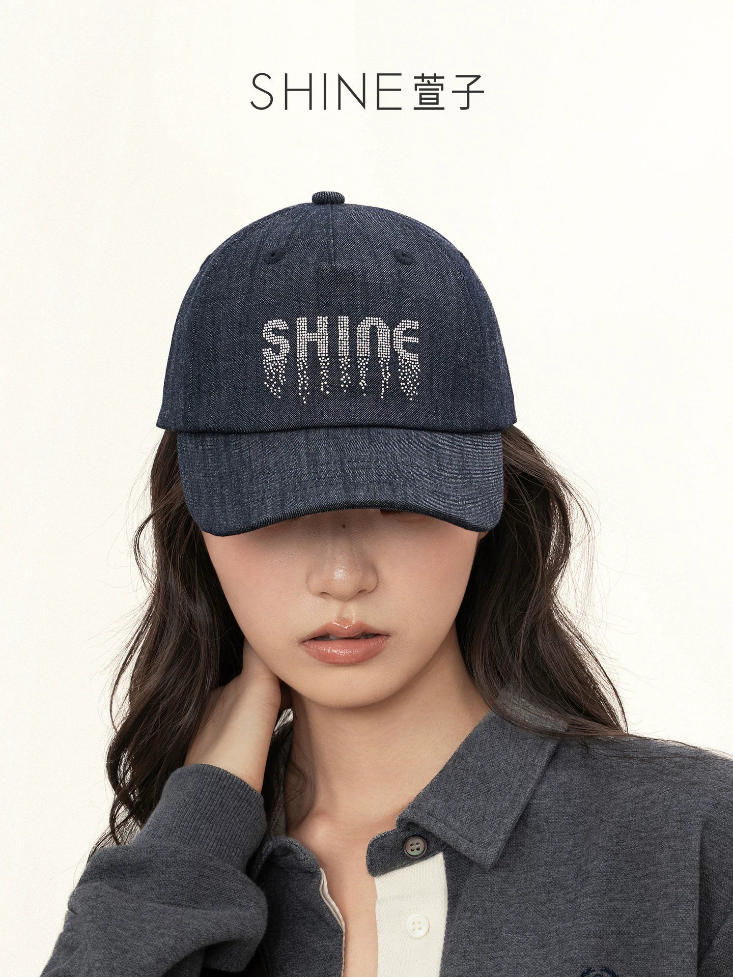 SHINE デニム ロゴキャップ