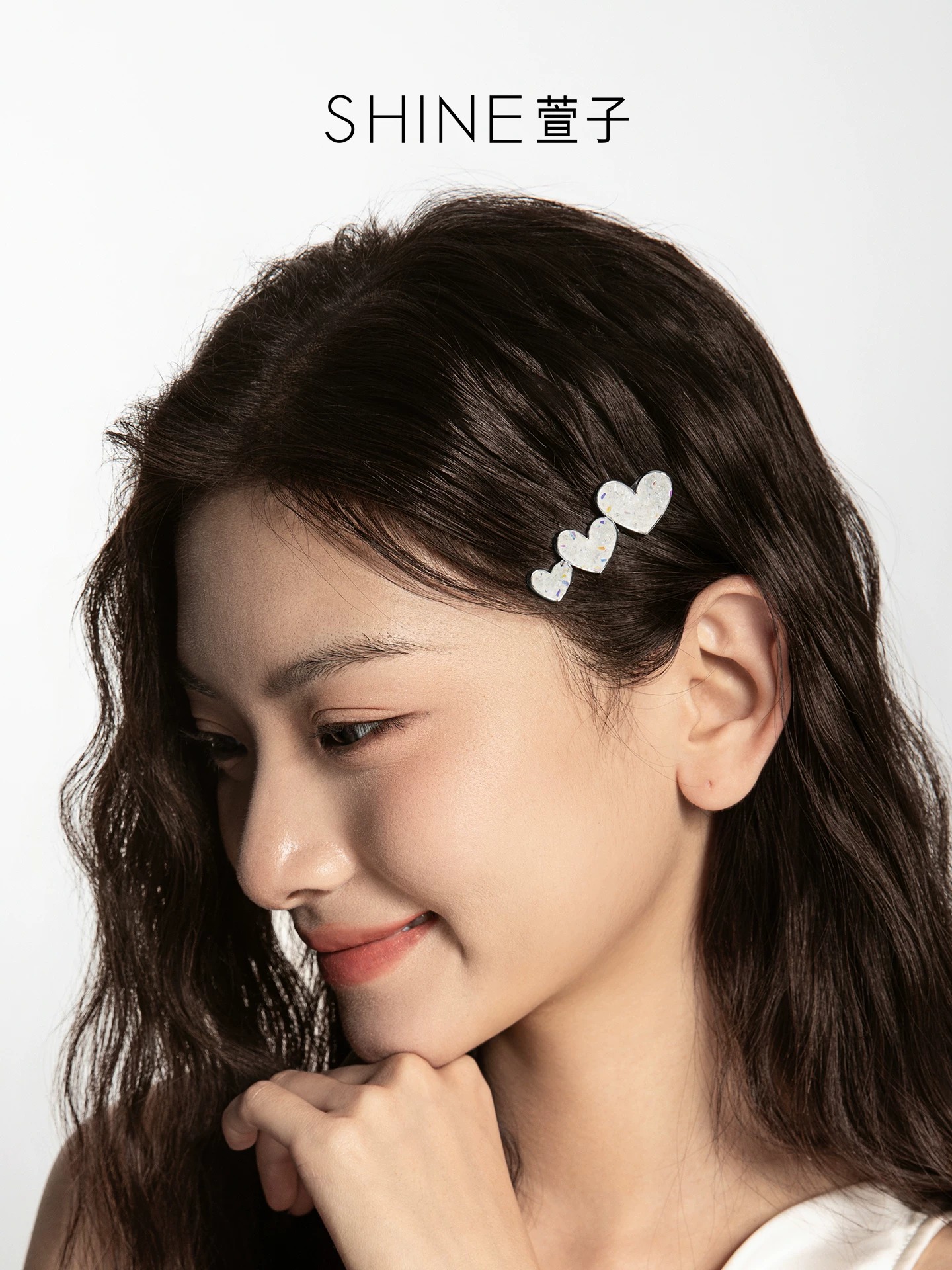 SHINE トリプルハート ヘアクリップ