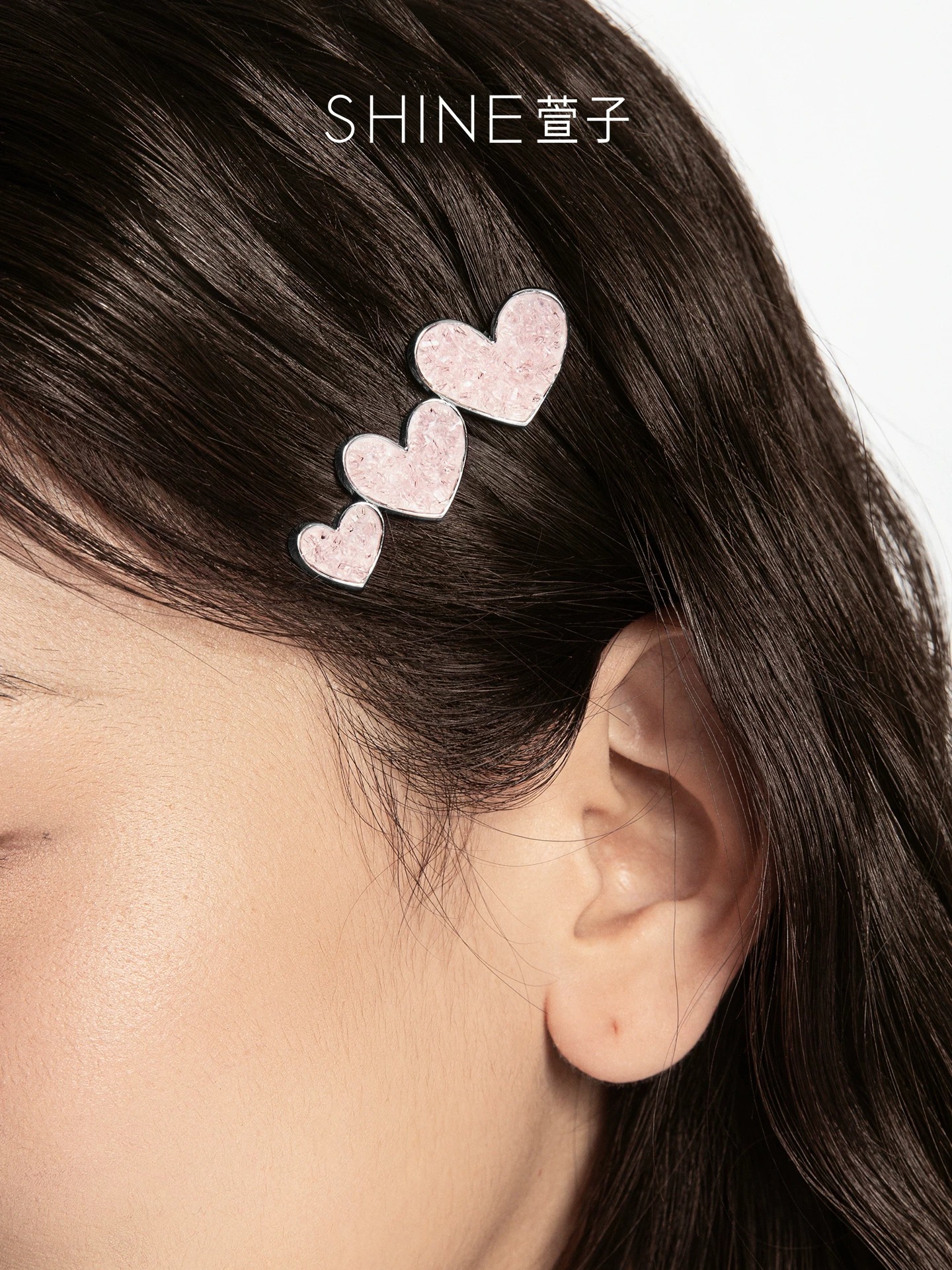 SHINE トリプルハート ヘアクリップ