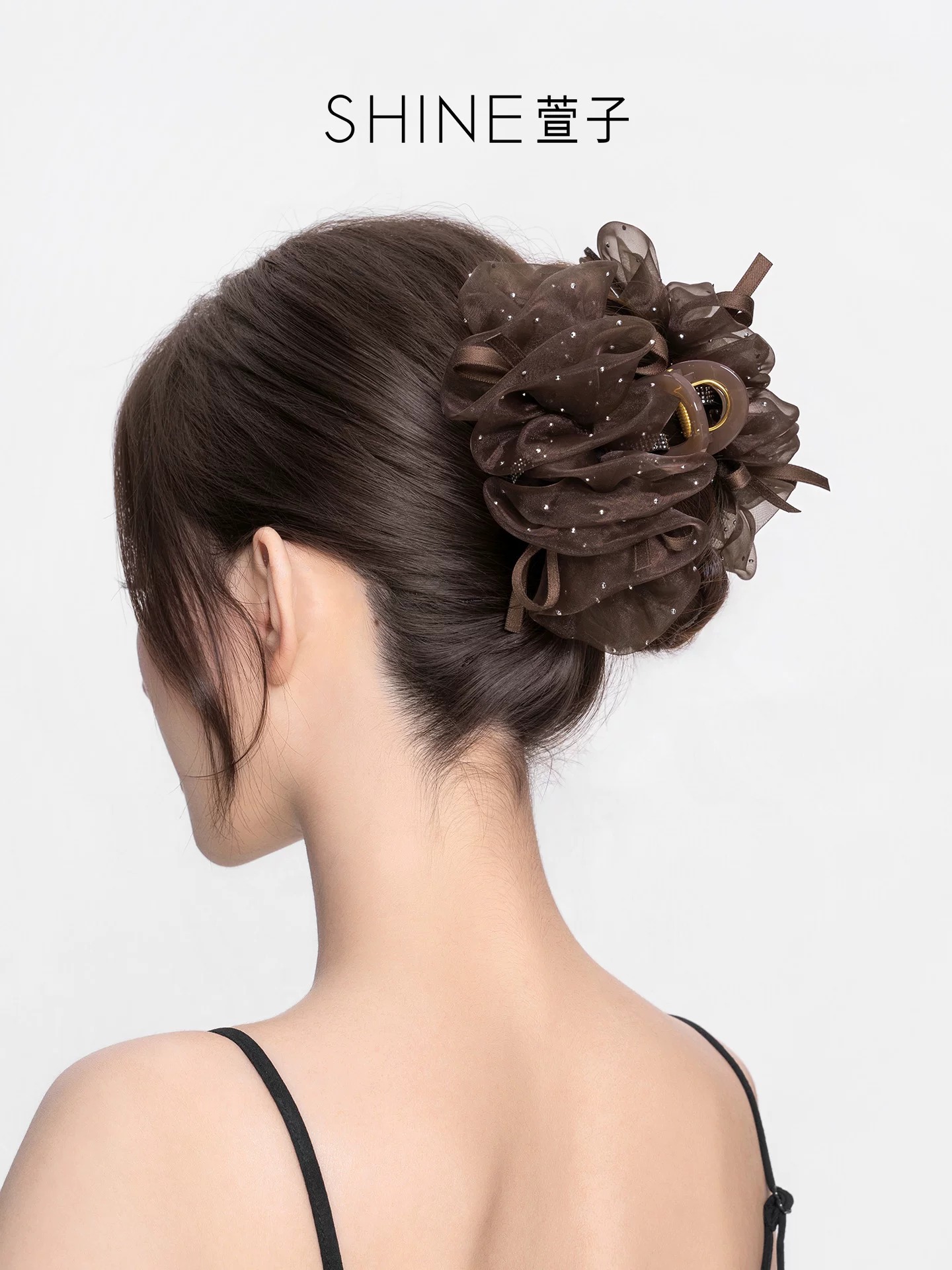 SHINE チュールボリューム ヘアクリップ