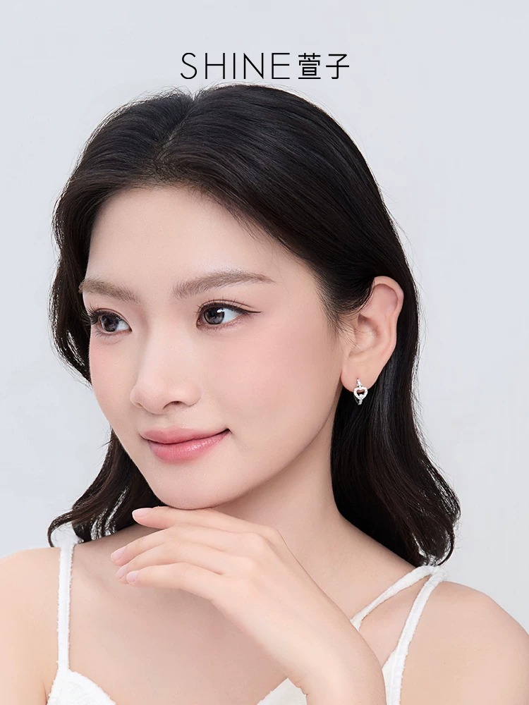 SHINE ハートビジュー フープピアス