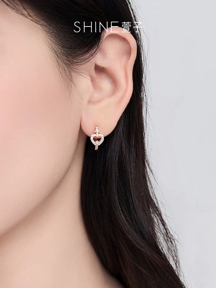 SHINE ハートビジュー フープピアス