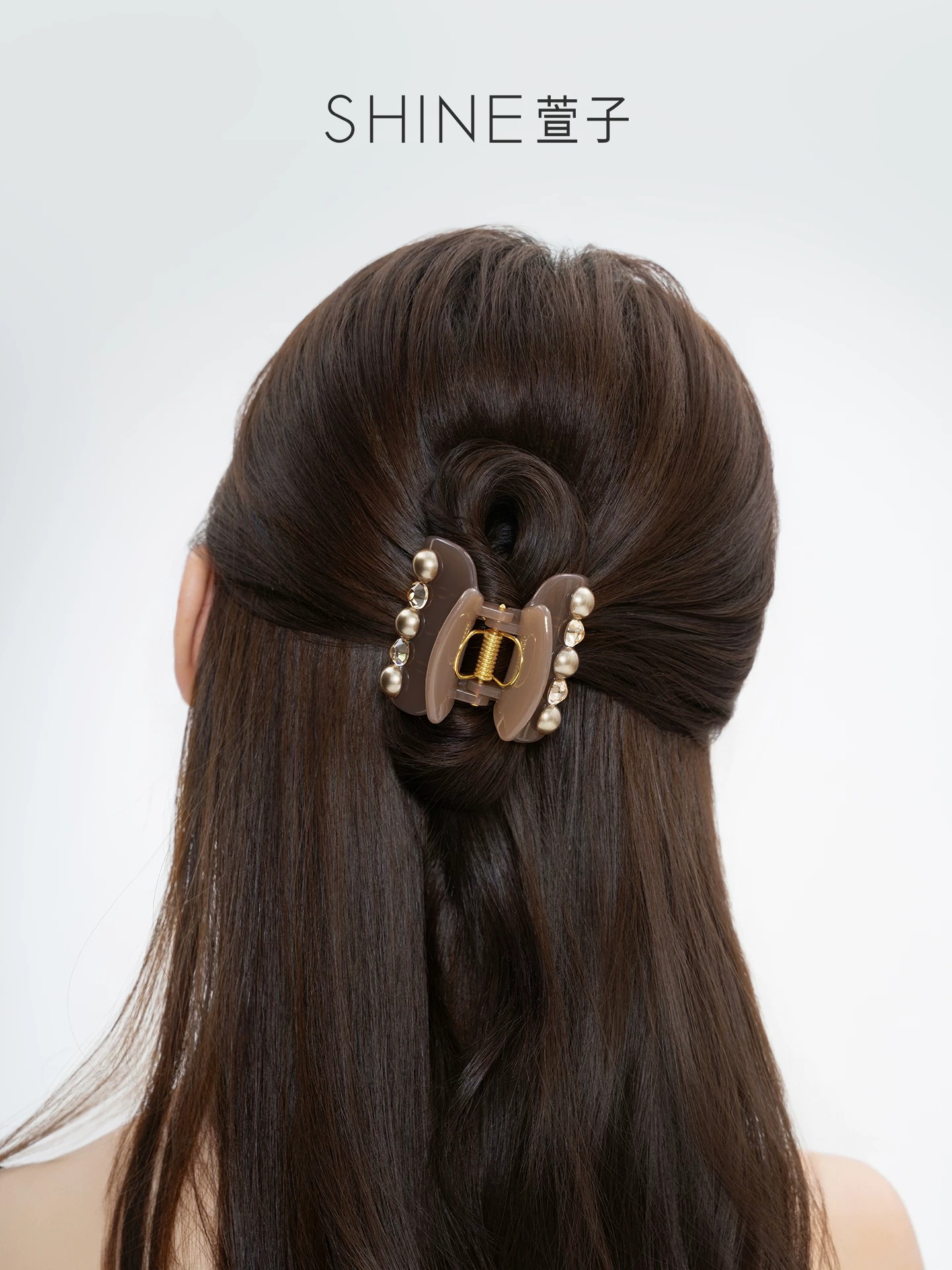 SHINE クリアパール ヘアクリップ