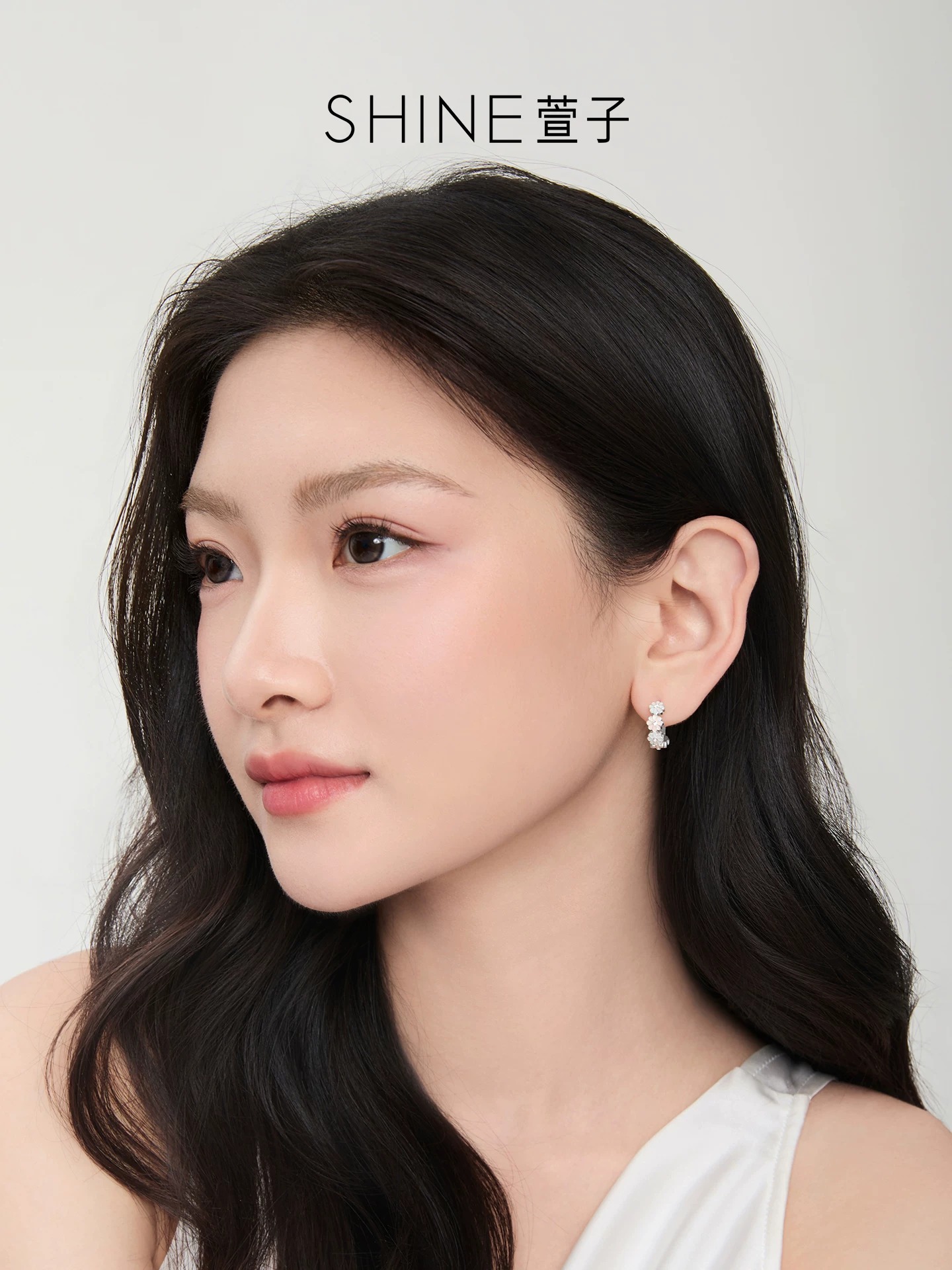 SHINE パステルフラワー フープピアス