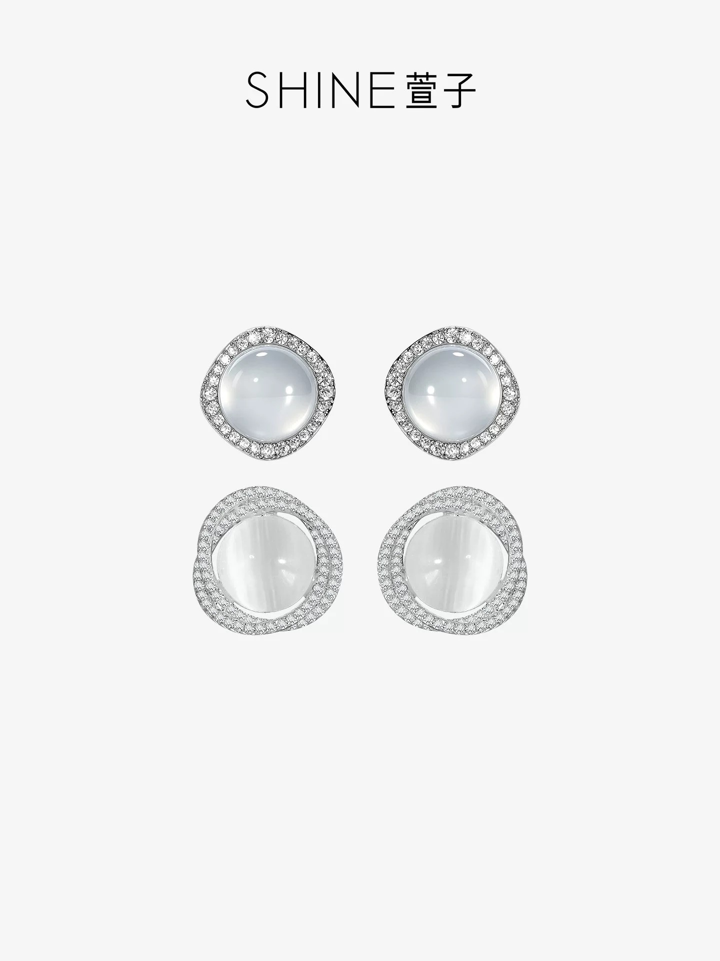 SHINE クリアビジュー ピアス