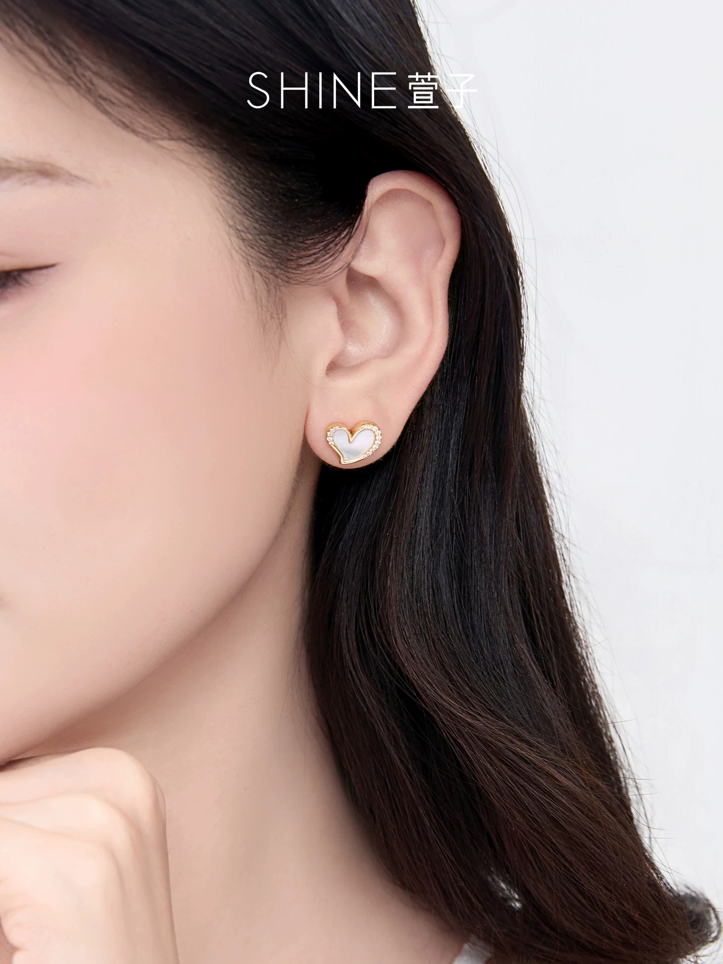 SHINE ハートシェリー ピアス