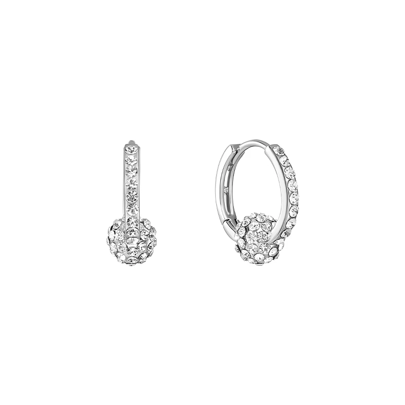 SHINE ビジュー フープピアス
