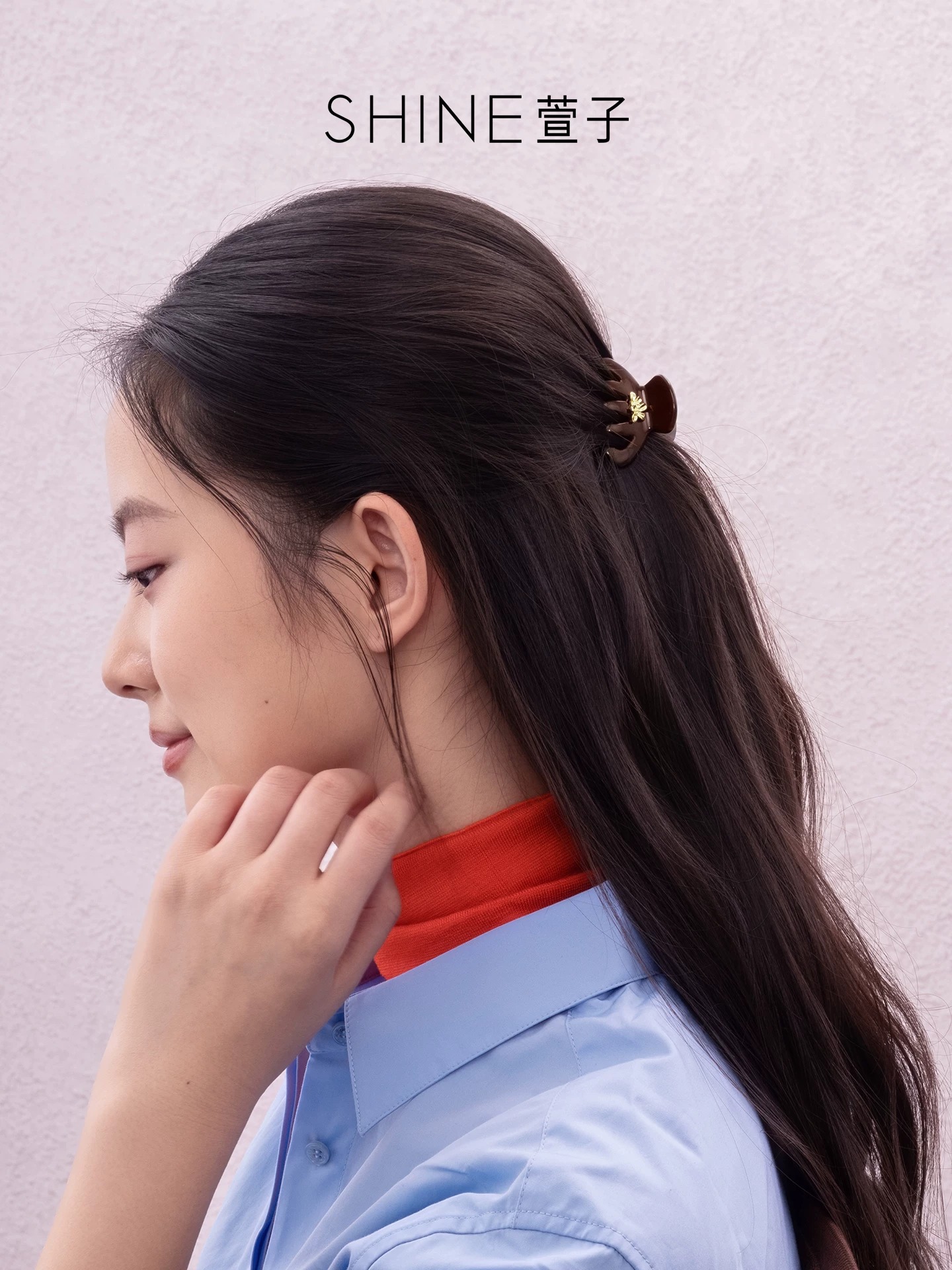 SHINE キャラメルオスマン フラワーヘアクリップ