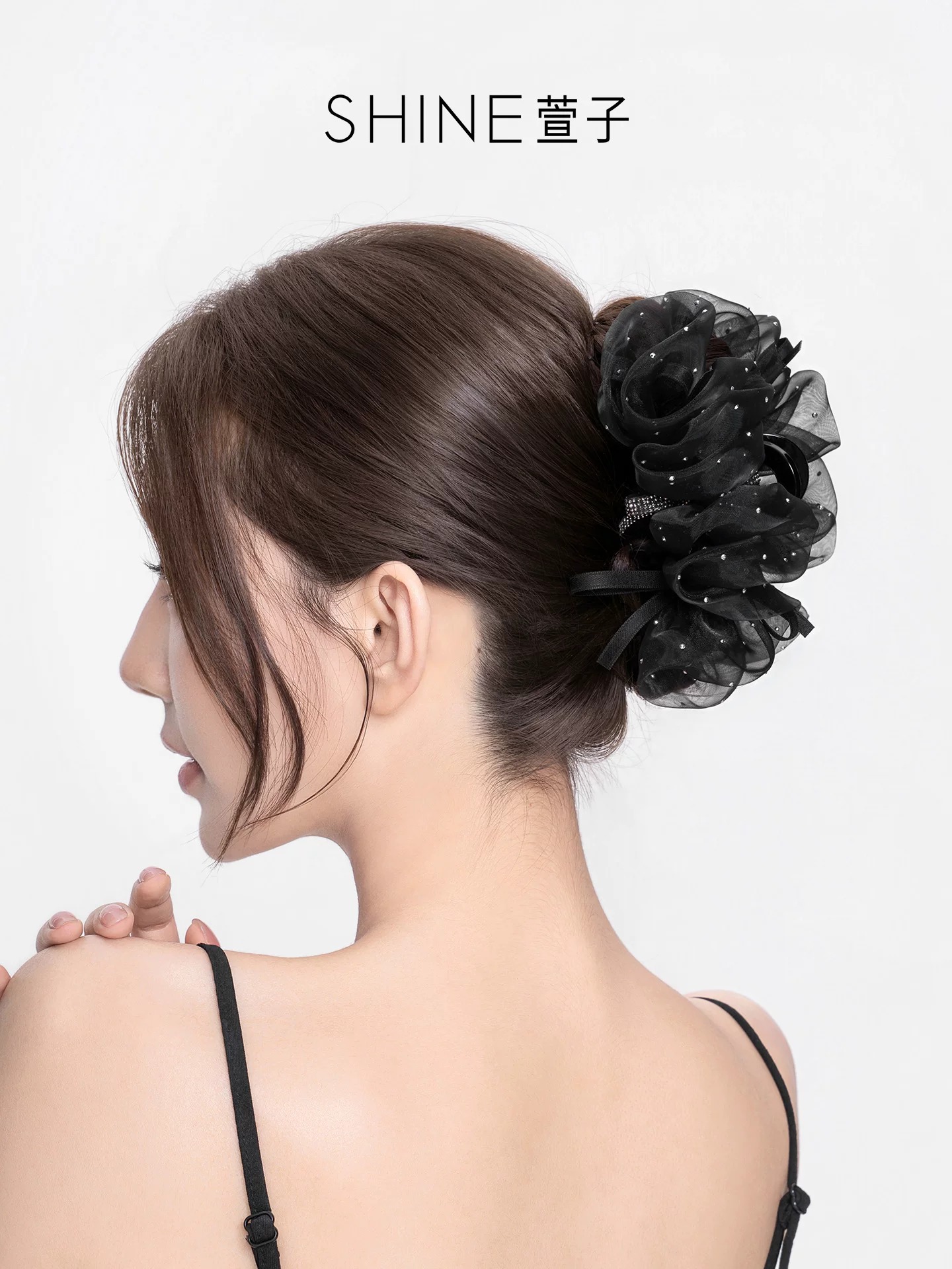 SHINE チュールボリューム ヘアクリップ