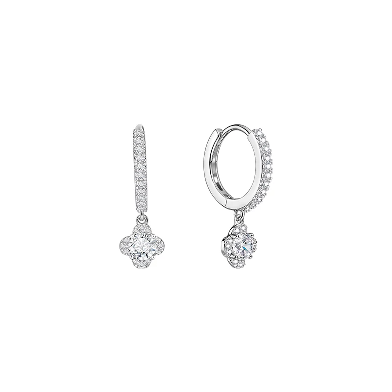 SHINE ビジューフラワー ドロップピアス