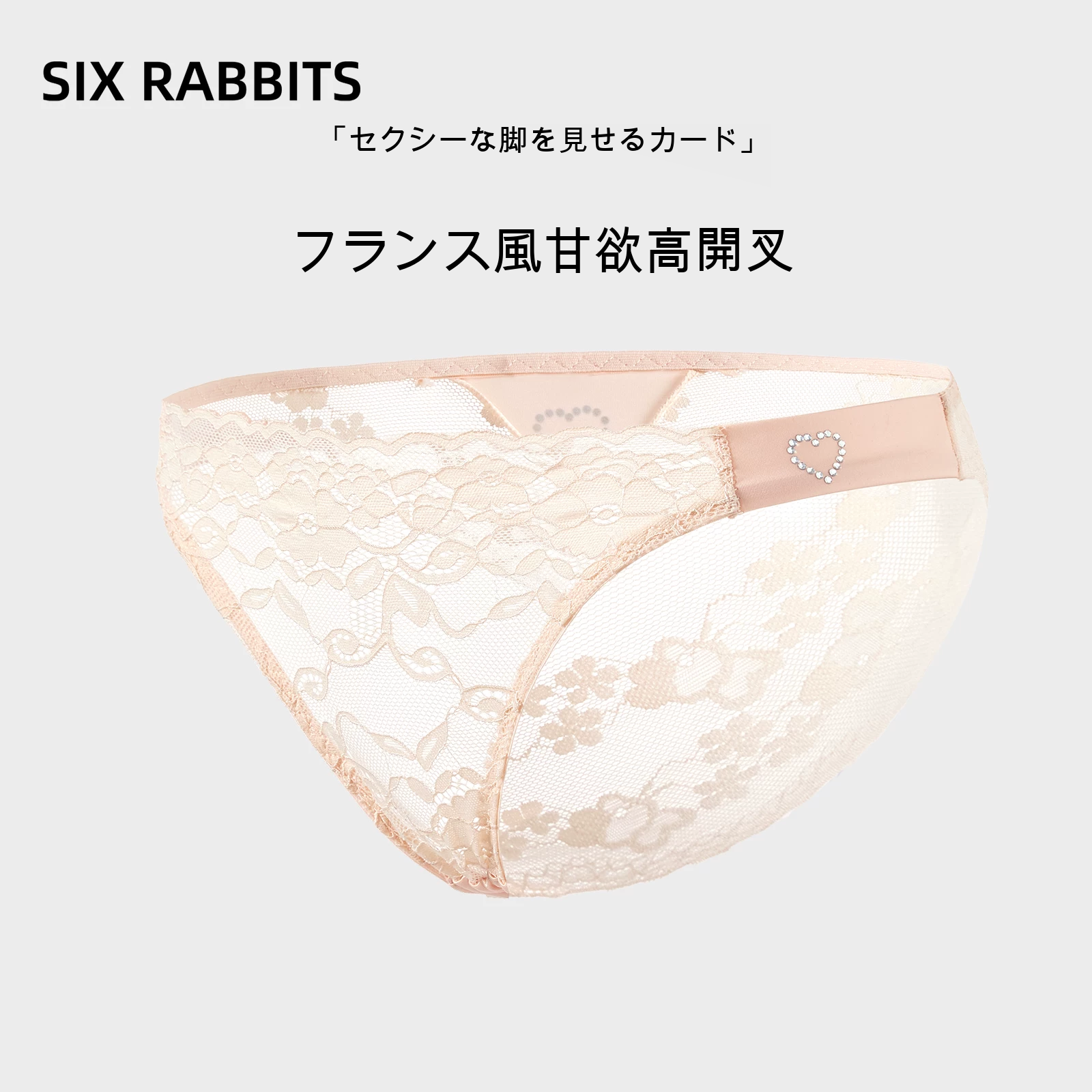 レース 綿クロッチ ハイレグ ビキニ ショーツ