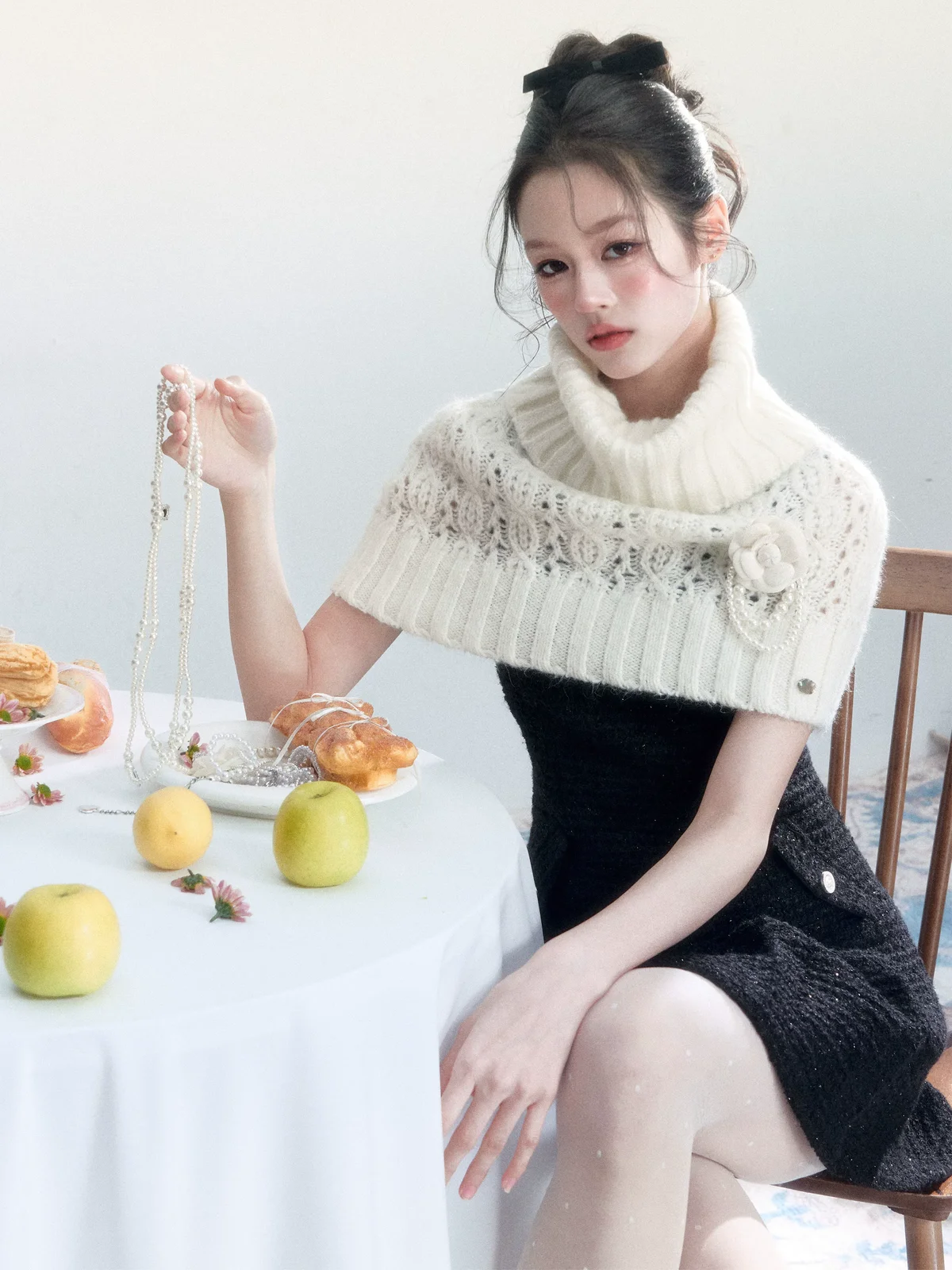 レディツイード プリーツワンピース 商品写真 1
