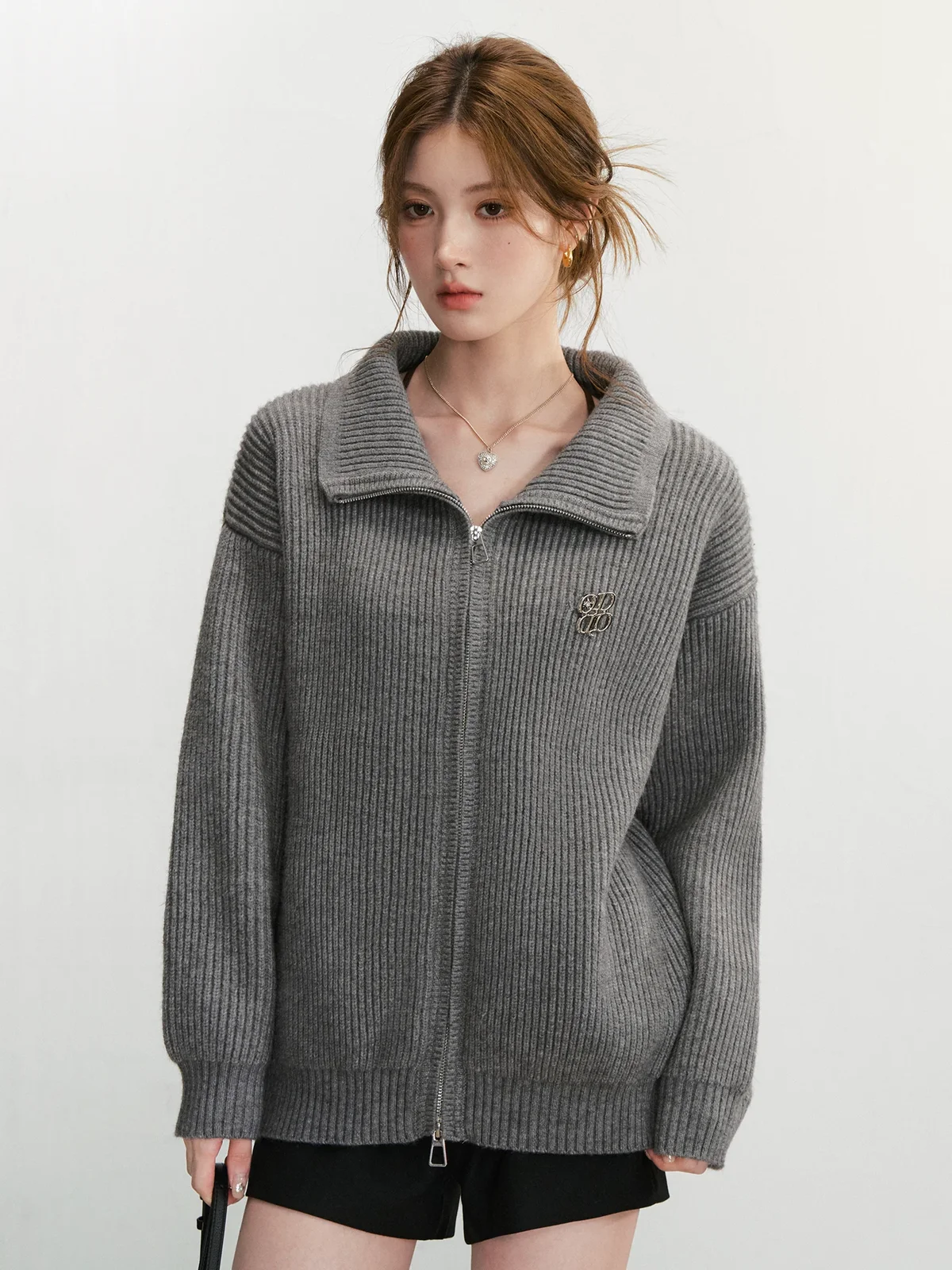 リラックスジップ ニット 商品写真 1