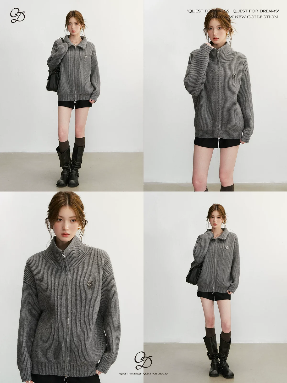 リラックスジップ ニット 商品写真 2