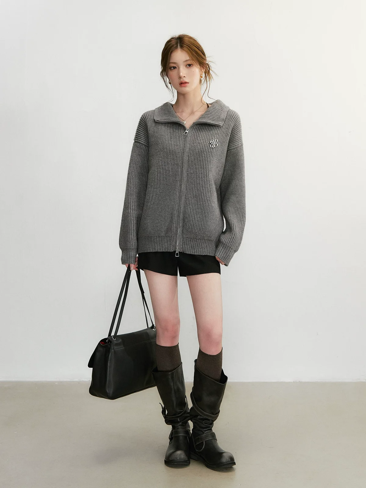 リラックスジップ ニット 商品写真 3