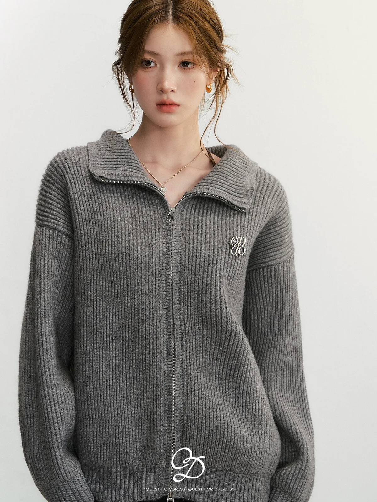 リラックスジップ ニット 商品写真 4
